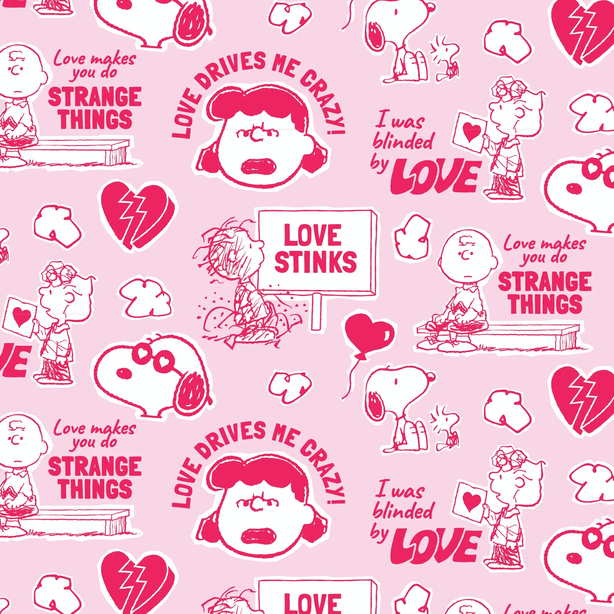 Snoopy Long-Wide 'Love Stinks' Hair Foil 300pk (15cm x 35cm)